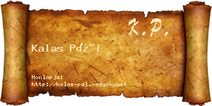 Kalas Pál névjegykártya